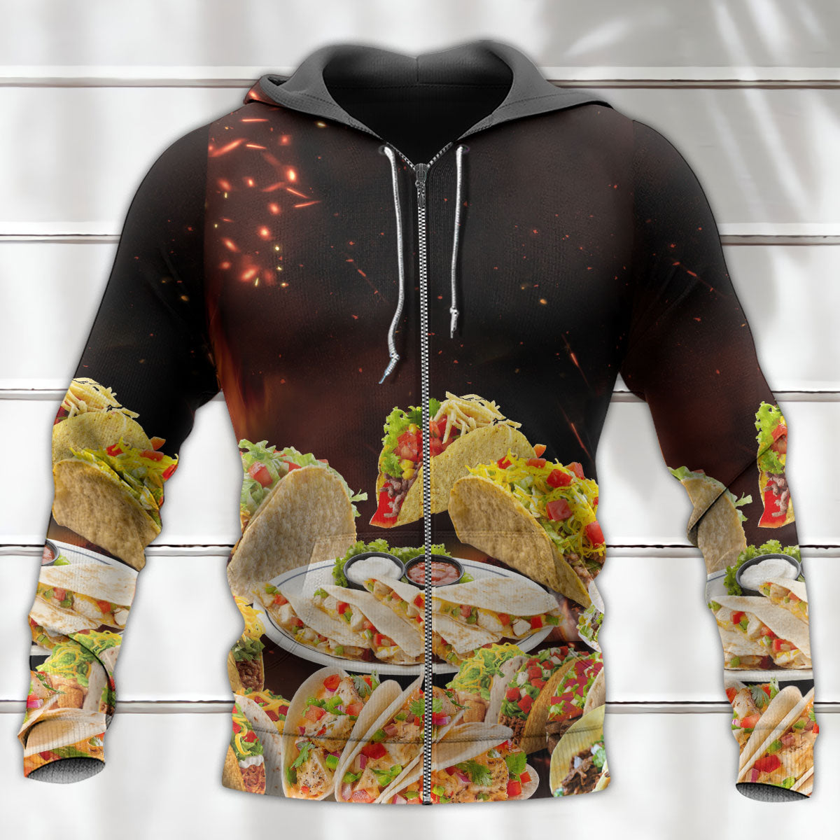 Food Tacos Fast Food Delicious - Hoodie - Owls Matrix LTD