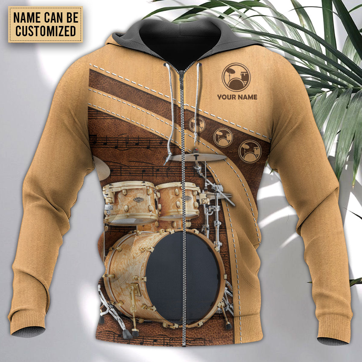 Drum An Old Drummer And A Lovely Lady Stick Personalized - Hoodie - Owls Matrix LTD
