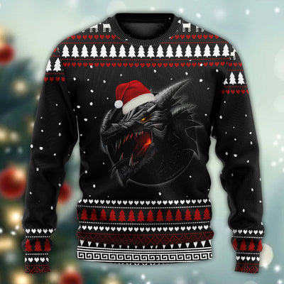 Dragon Merry Christmas Stronger - Sweater - Ugly Christmas Sweaters - Owls Matrix LTD