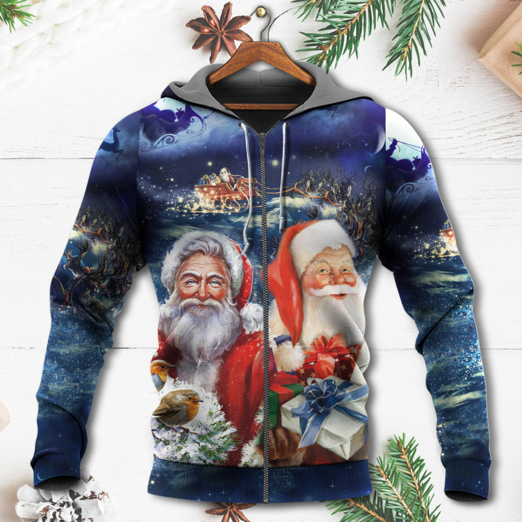 Christmas Santa Claus Snow - Hoodie - Owls Matrix LTD