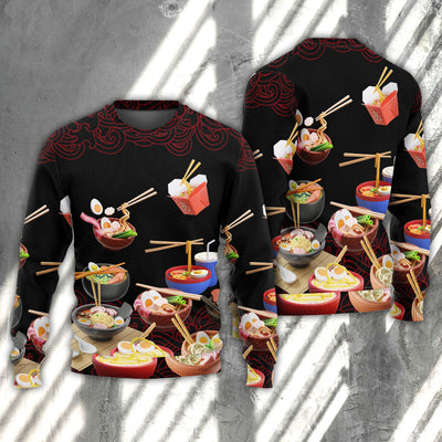 Food Ramen Fast Food Delicious - Sweater - Ugly Christmas Sweaters - Owls Matrix LTD