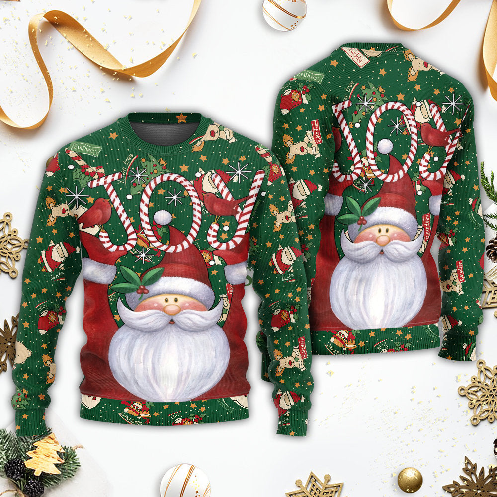 Christmas Santa Claus Lover Joy - Sweater - Ugly Christmas Sweaters - Owls Matrix LTD