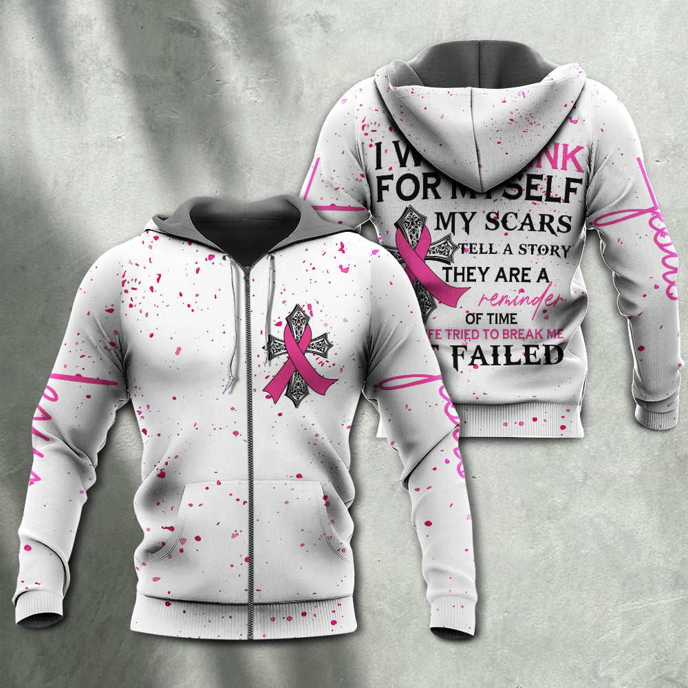 Breast Cancer Awareness We Wear Pink For Myself - Hoodie - Owls Matrix LTD