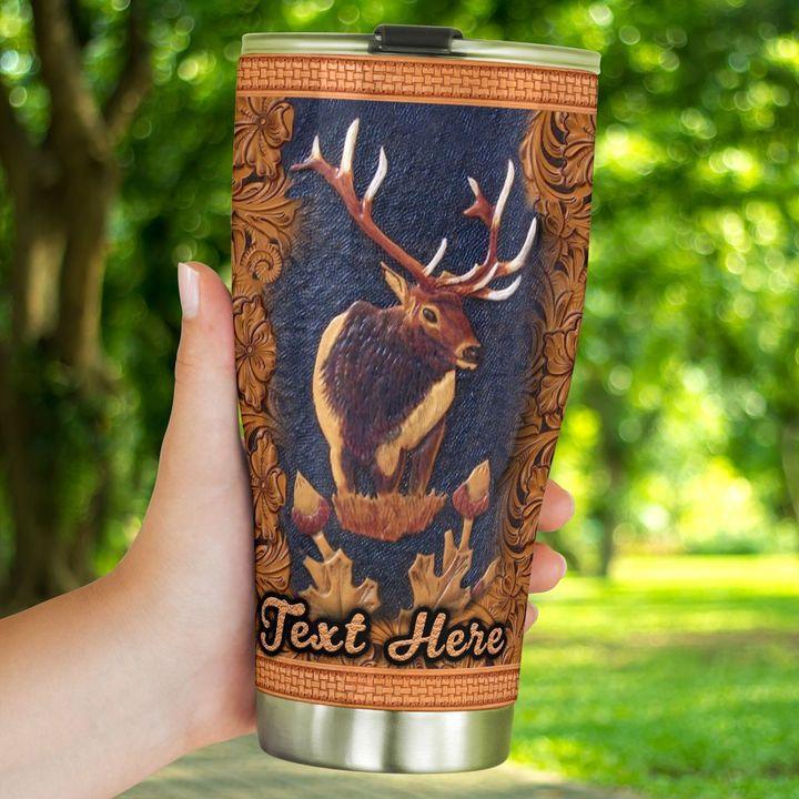 Hunting Love Deer With Pattern Personalized - Tumbler - Owls Matrix LTD