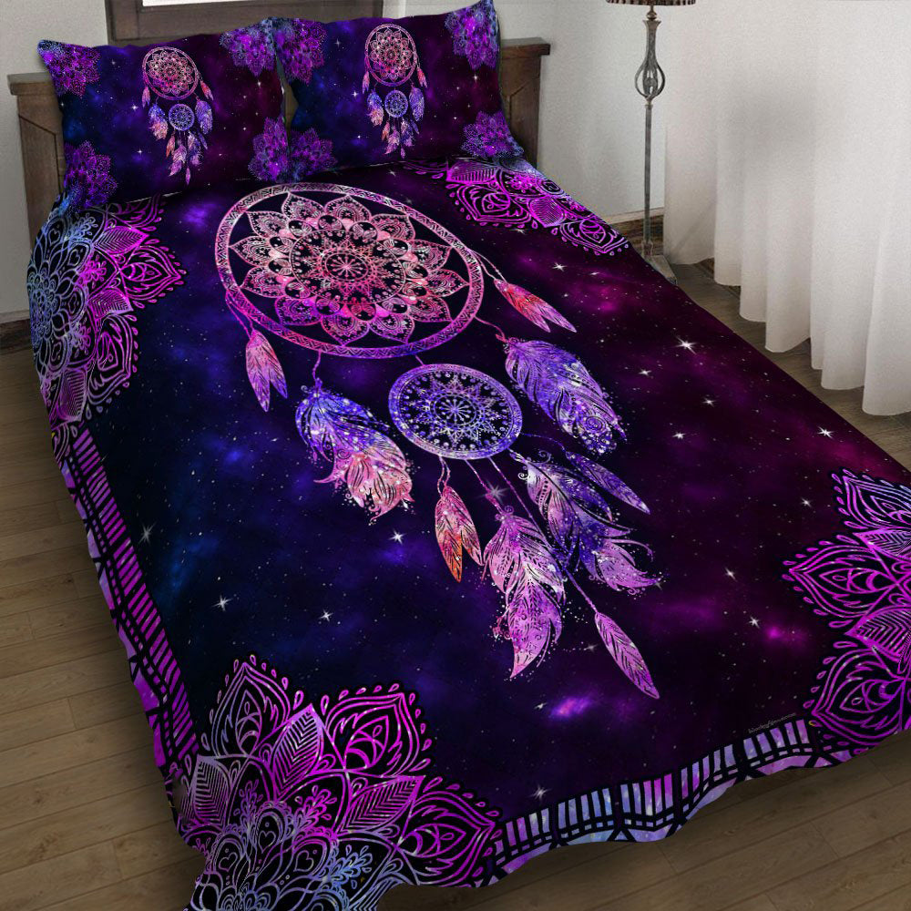 Dreamcatcher Mandala Purple Style - Quilt Set - Owls Matrix LTD