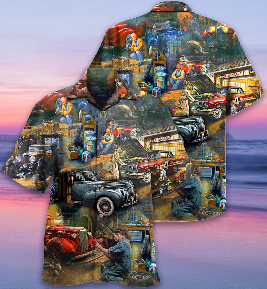 Car Fix Life Vintage - Hawaiian Shirt - Owls Matrix LTD