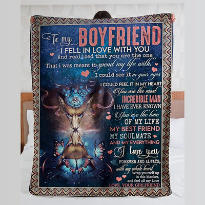 Wolf To My Boyfriend I Feel In Love With You - Flannel Blanket - Owls Matrix LTD