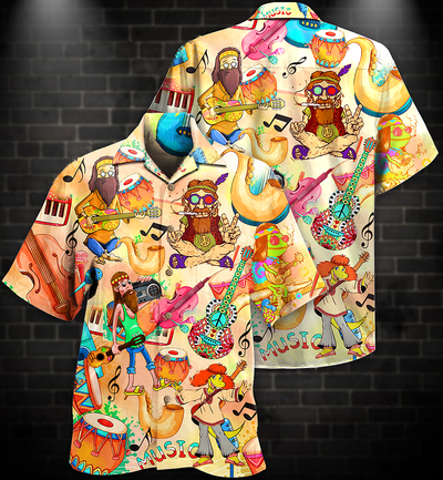 Hippie Music Funny Style - Hawaiian Shirt - Owls Matrix LTD