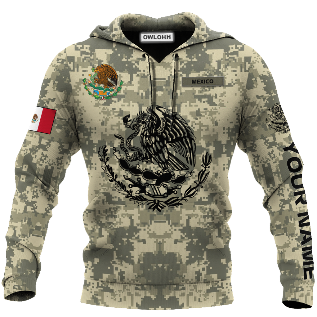 Unisex Hoodie / S Mexican Army Style Personalized - Hoodie - Owls Matrix LTD