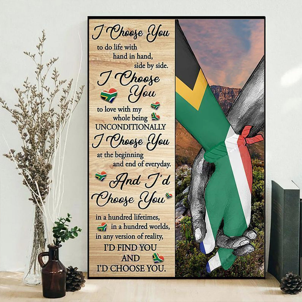 Africa I Choose You South Africa - Vertical Poster - Owls Matrix LTD