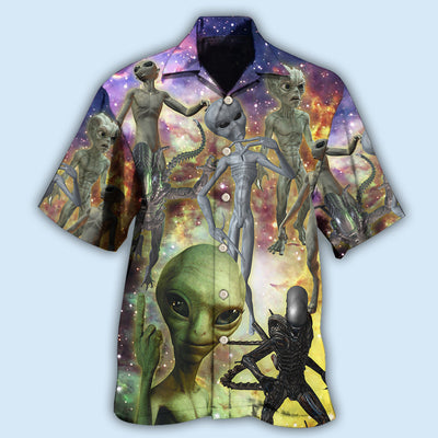Alien Mysterious Galaxy - Hawaiian Shirt - Owls Matrix LTD
