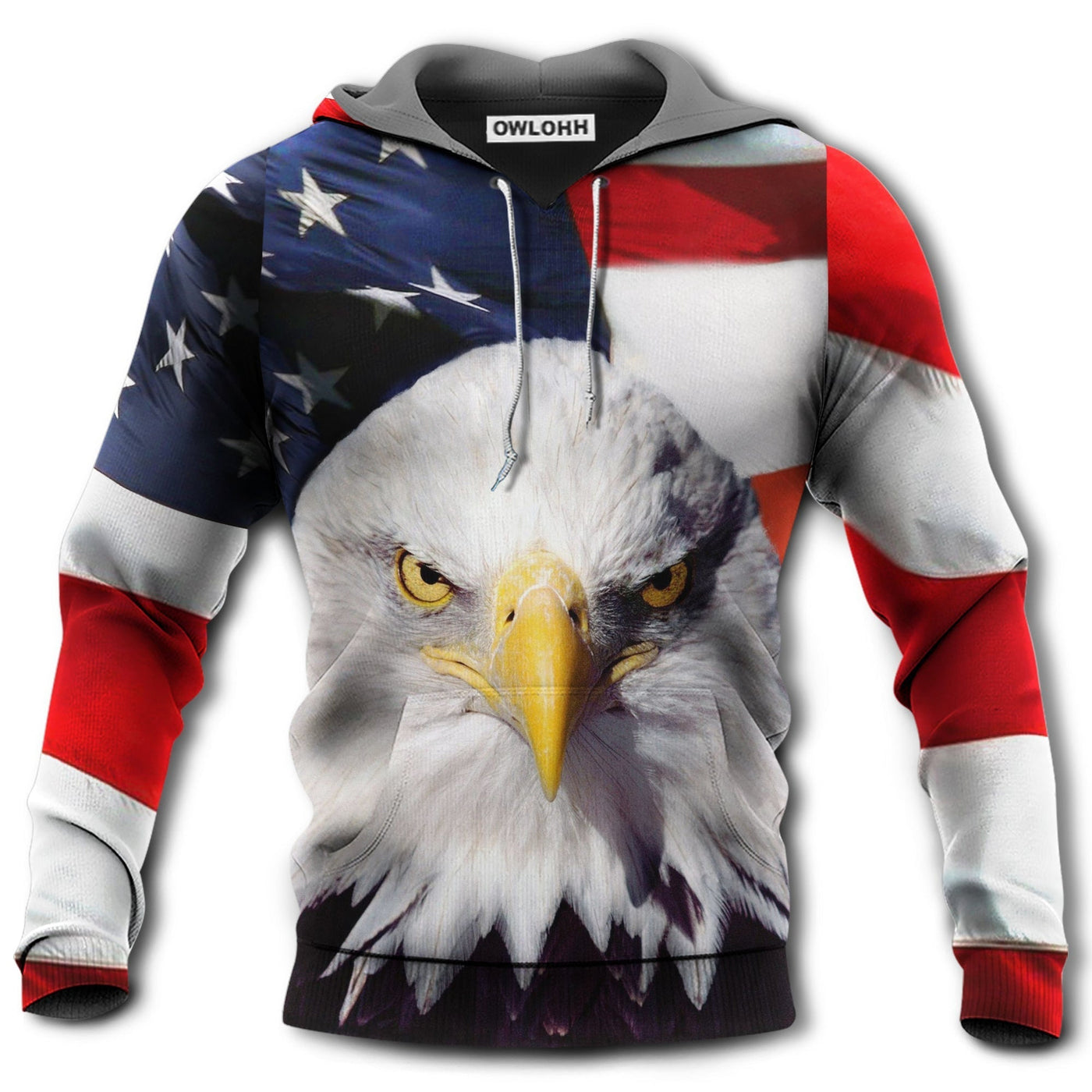Unisex Hoodie / S America Eagle So Cool - Hoodie - Owls Matrix LTD