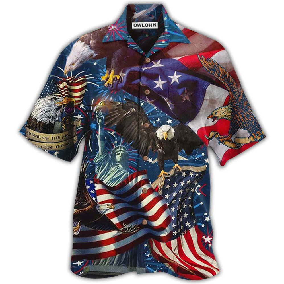 Hawaiian Shirt / Adults / S America Eagle Victory Love - Hawaiian Shirt - Owls Matrix LTD