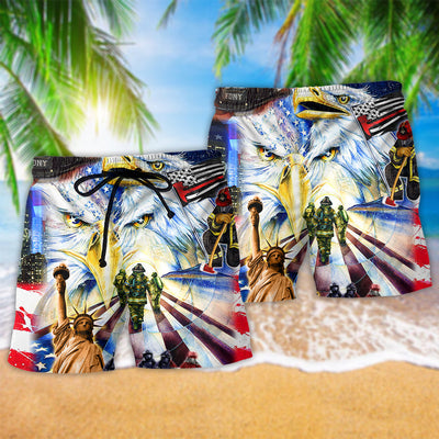 America Proud Forever Style - Beach Short - Owls Matrix LTD