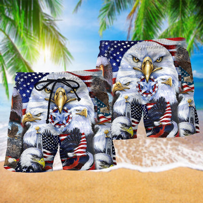 America Proud Happy Day - Beach Short - Owls Matrix LTD