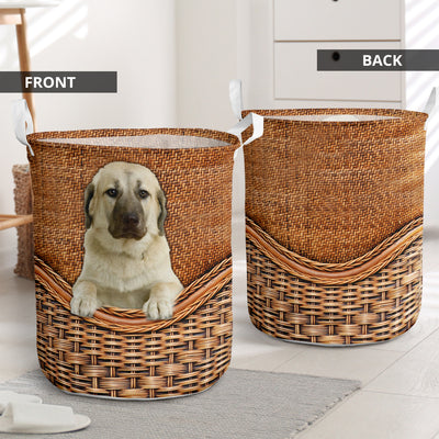 Anatolian Shepherd Dog Rattan Teaxture - Laundry Basket - Owls Matrix LTD