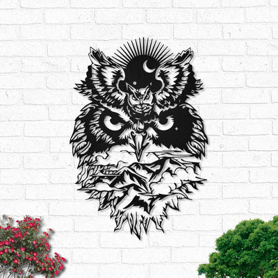 Owl Face To Face - Led Light Metal - Owls Matrix LTD