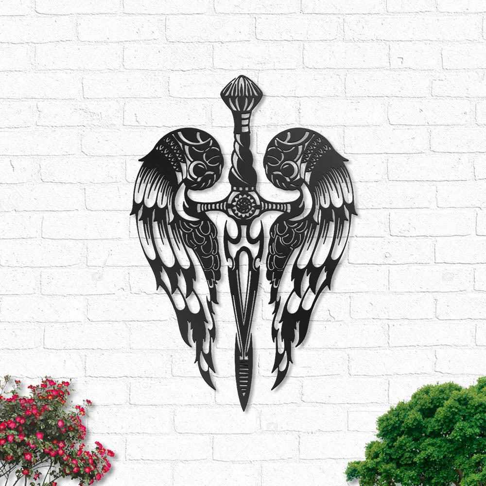 Sword And Wings Style - Led Light Metal - Owls Matrix LTD