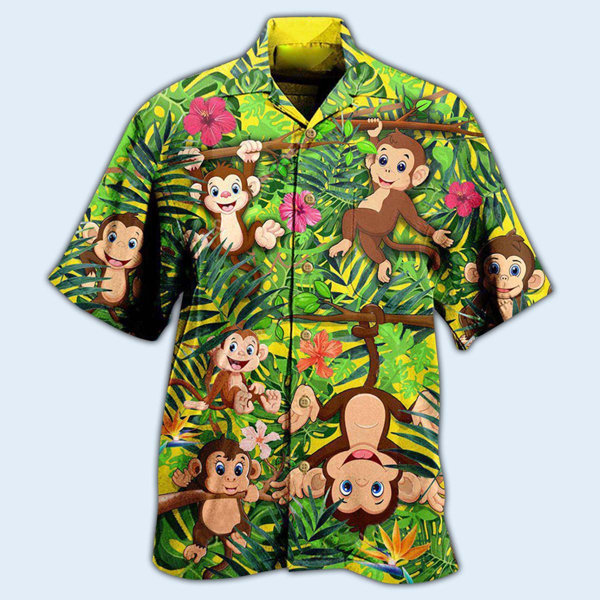 Monkey Animals Are My Spirit - Hawaiian Shirt - Owls Matrix LTD