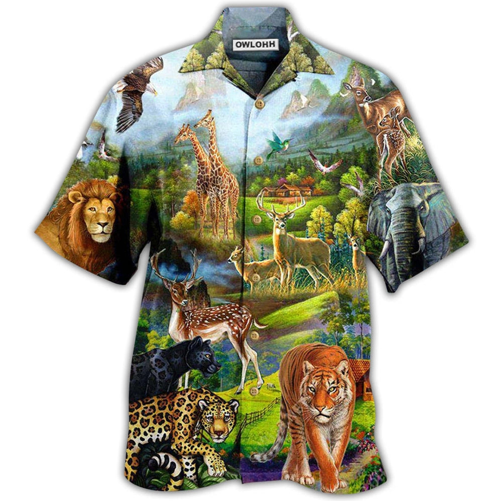 Hawaiian Shirt / Adults / S Animals World Wild Life So Good Mountain - Hawaiian Shirt - Owls Matrix LTD