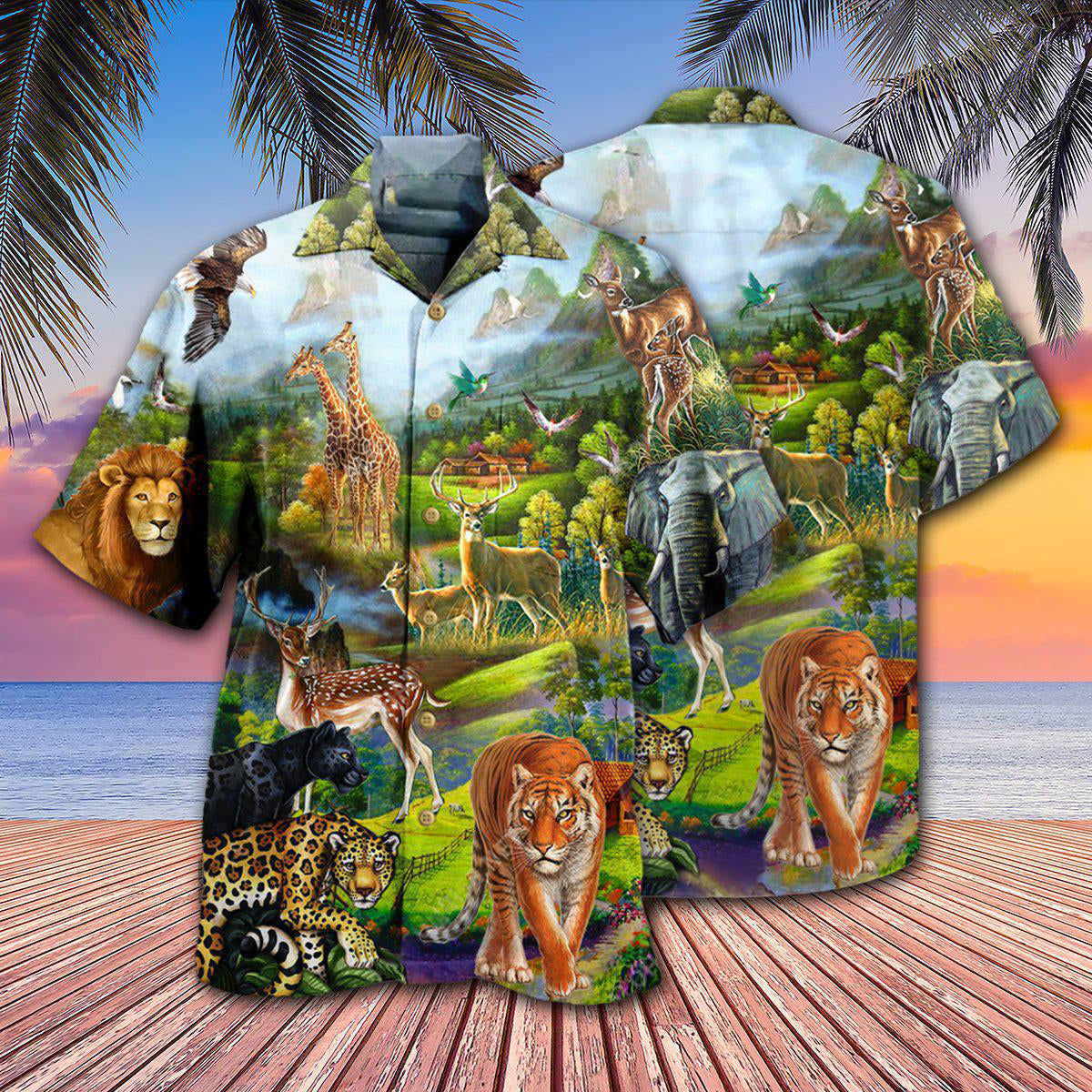 Animals World Wild Life So Good Mountain - Hawaiian Shirt - Owls Matrix LTD