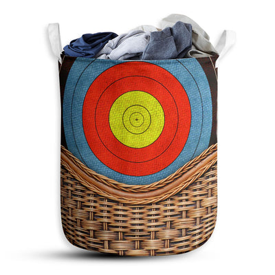 S: 17.72”x13.78” (45x35 cm) Archery Target Rattan Teaxture - Laundry Basket - Owls Matrix LTD