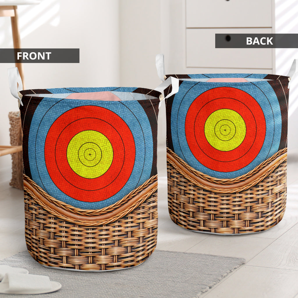Archery Target Rattan Teaxture - Laundry Basket - Owls Matrix LTD