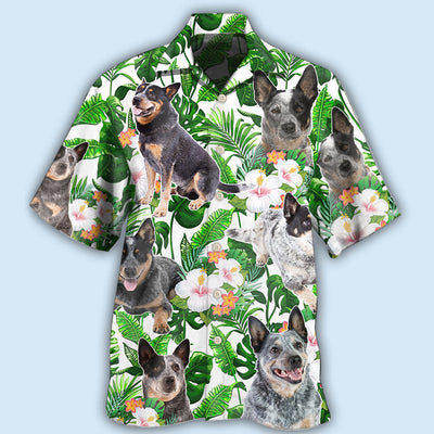 Australian Cattle Dog Tropical Floral - Hawaiian Shirt - Owls Matrix LTD
