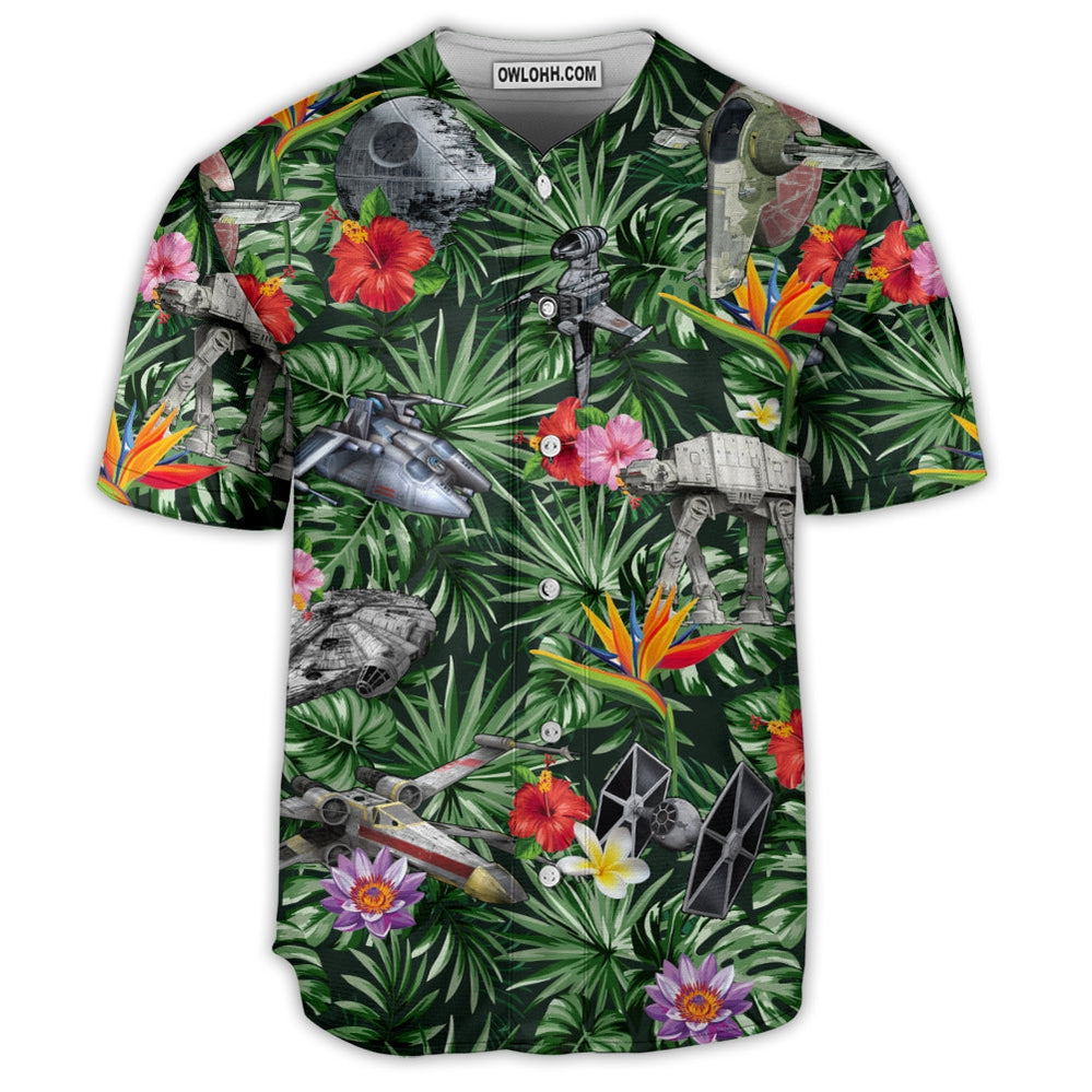 Star Wars Space Ships Tropical Forest - Baseball Jersey