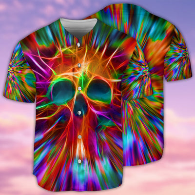 Skull Rainbow Color Love Style - Baseball Jersey - Owls Matrix LTD
