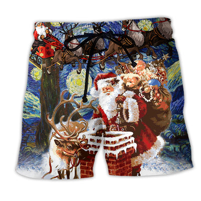 Christmas Santa Coming For You - Beach Short - Owls Matrix LTD