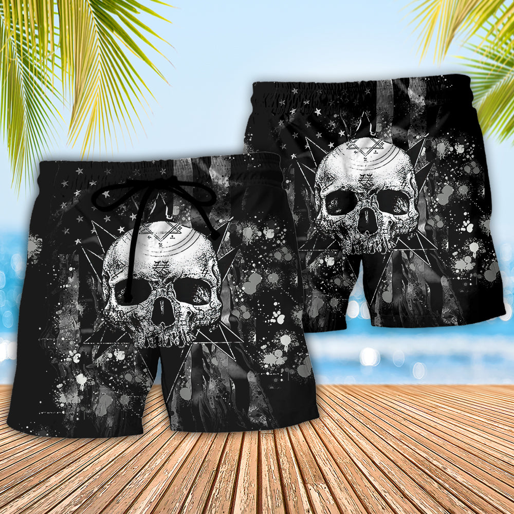 Skull I Am Who I Am Your Approval Isn't Needed - Beach Short