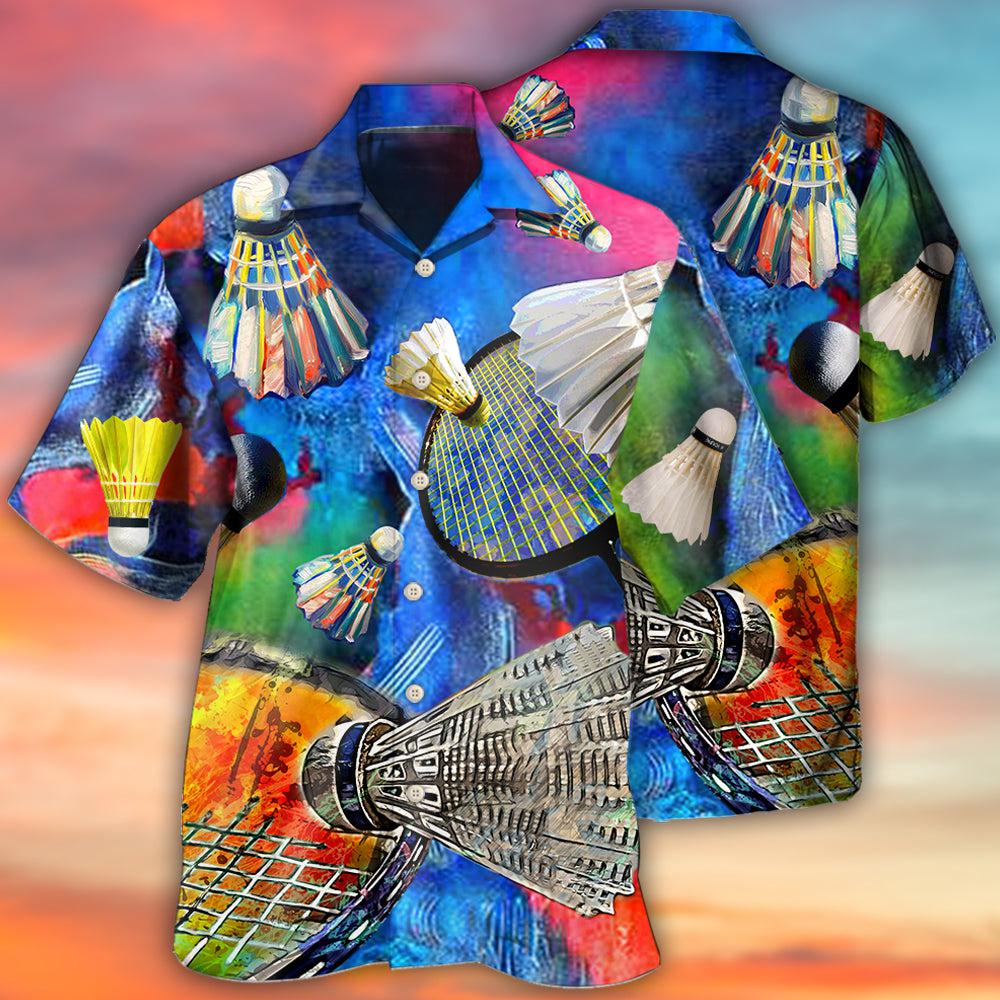 Badminton Style Colorful - Hawaiian Shirt - Owls Matrix LTD