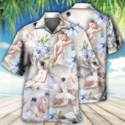 Ballet Dance Floral - Hawaiian Shirt - Owls Matrix LTD
