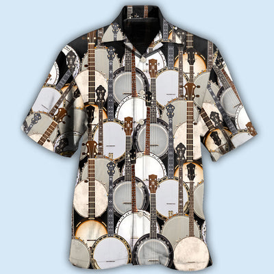 Banjo Love Music Pattern - Hawaiian Shirt - Owls Matrix LTD