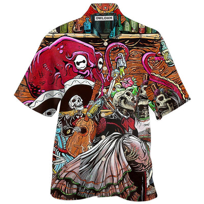 Hawaiian Shirt / Adults / S Bartender Skull Play Together - Hawaiian Shirt - Owls Matrix LTD