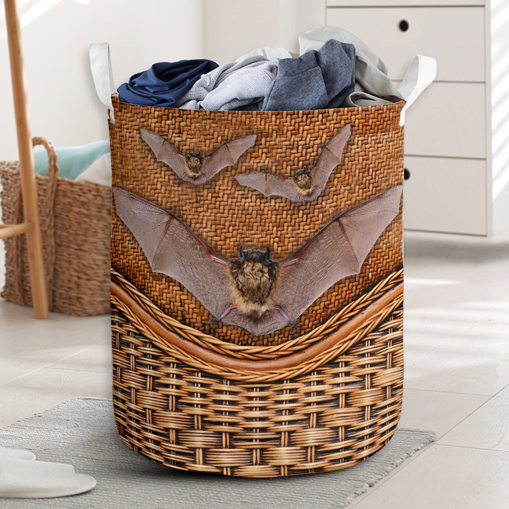 Bat Rattan Teaxture - Laundry Basket - Owls Matrix LTD