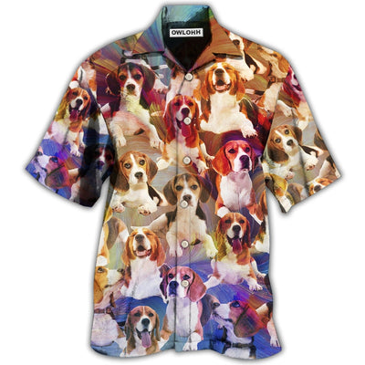 Hawaiian Shirt / Adults / S Beagle Dog Cool Vintage Style - Hawaiian Shirt - Owls Matrix LTD