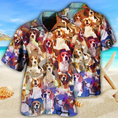 Beagle Dog Cool Vintage Style - Hawaiian Shirt - Owls Matrix LTD