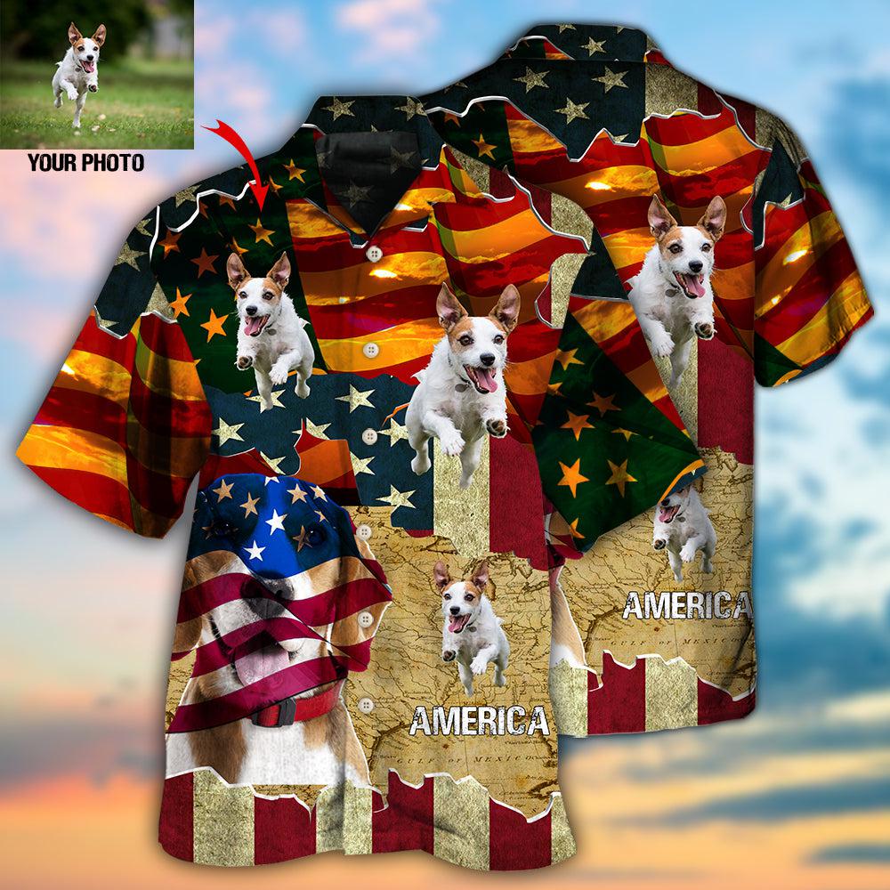 Beagle America Sunset Style Custom Photo - Hawaiian Shirt - Owls Matrix LTD