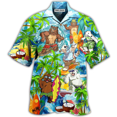 Hawaiian Shirt / Adults / S Bear Love Beach Love Animals - Hawaiian Shirt - Owls Matrix LTD