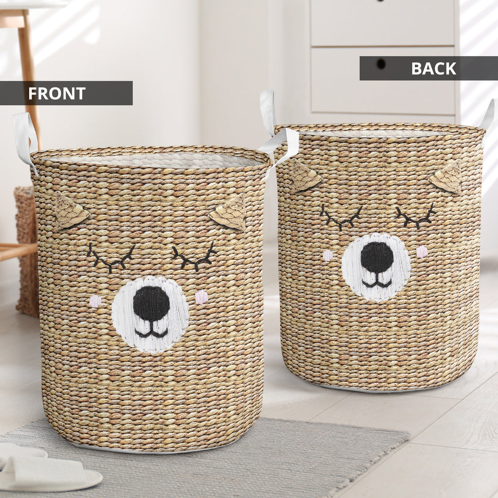 Bear Wicker - Laundry Basket - Owls Matrix LTD