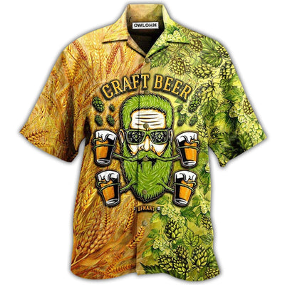 Hawaiian Shirt / Adults / S Beer Drink First Think Later - Hawaiian Shirt - Owls Matrix LTD