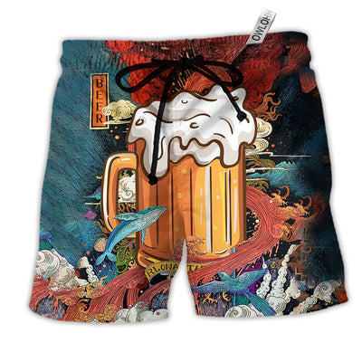 Beach Short / Adults / S Beer Favorite Cool Style - Beach Short - Owls Matrix LTD