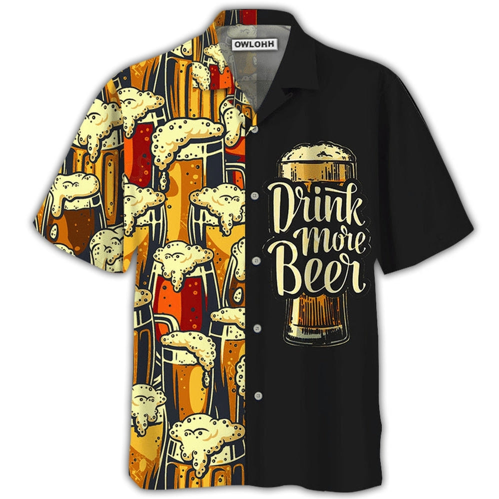 Hawaiian Shirt / Adults / S Beer Favorite Drink More Beer - Hawaiian Shirt - Owls Matrix LTD