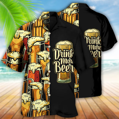 Beer Favorite Drink More Beer - Hawaiian Shirt - Owls Matrix LTD