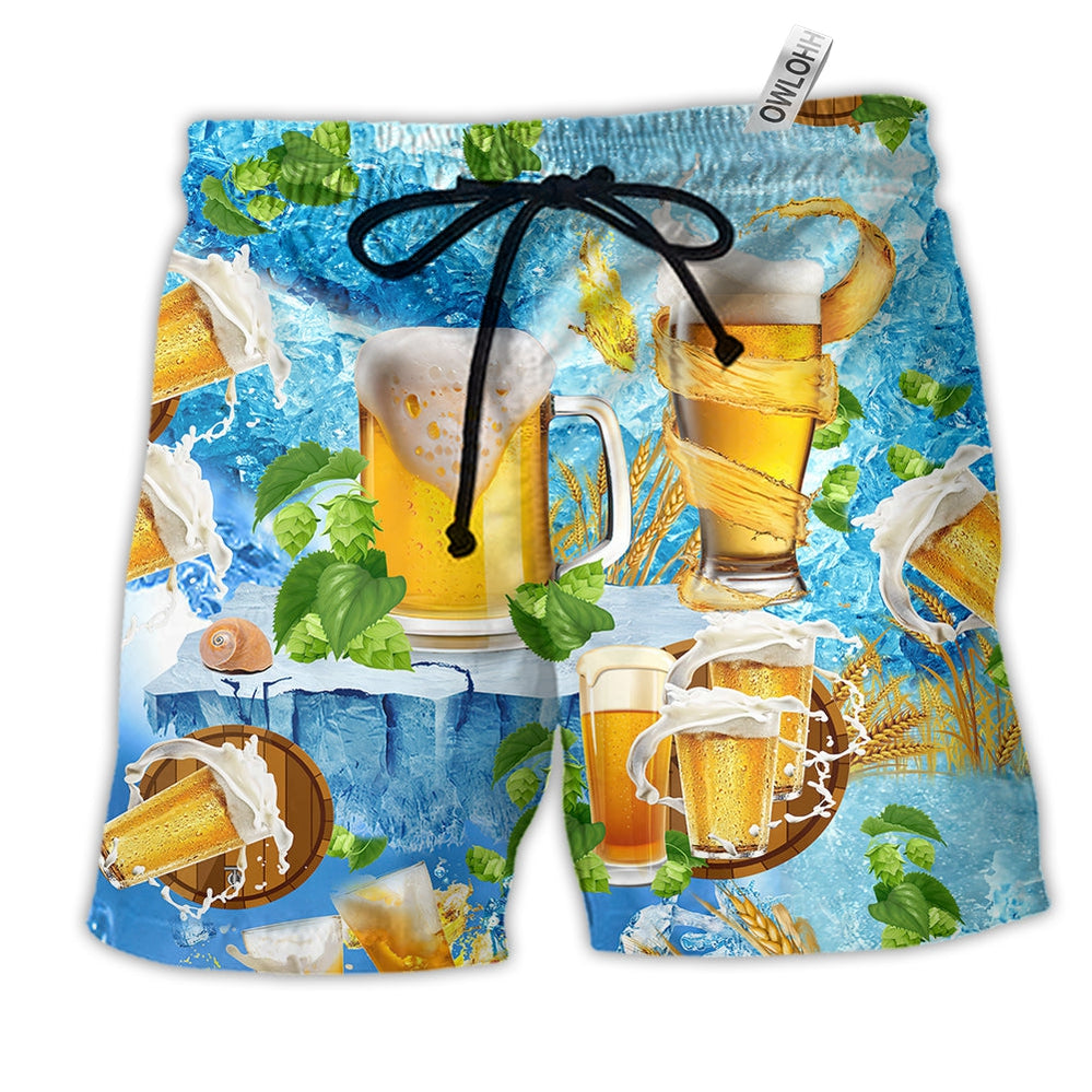 Beach Short / Adults / S Beer Make Everyone Happy - Beach Short - Owls Matrix LTD