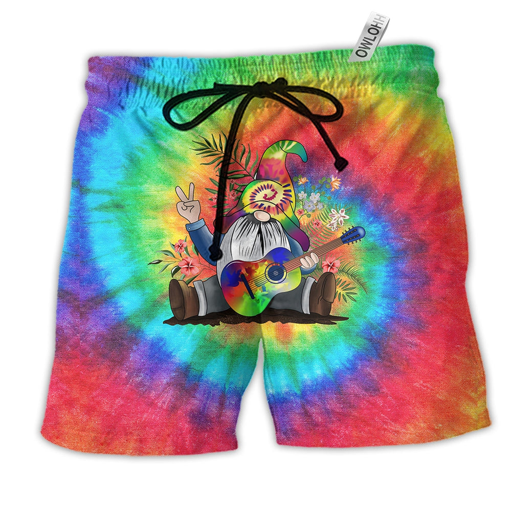 Beach Short / Adults / S Music Believe In The Power Of Music Hippie Gnome Rainbow - Beach Short - Owls Matrix LTD