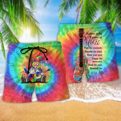 Music Believe In The Power Of Music Hippie Gnome Rainbow - Beach Short - Owls Matrix LTD