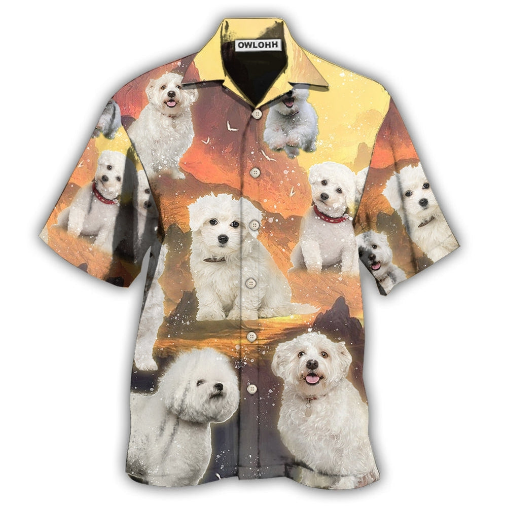 Hawaiian Shirt / Adults / S Bichon Frise Dog Lovely Sunset - Hawaiian Shirt - Owls Matrix LTD